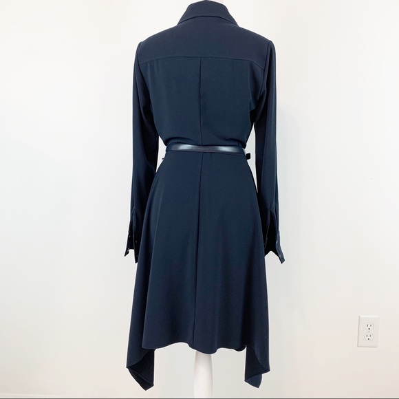 Elie Tahari long sleeve asymmetrical shirt dress - Picture 2 of 8
